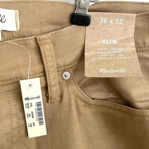 NWT Madewell Garment Dyed Slim Everyday Flex Jeans 36x32 - Picture 8 of 8